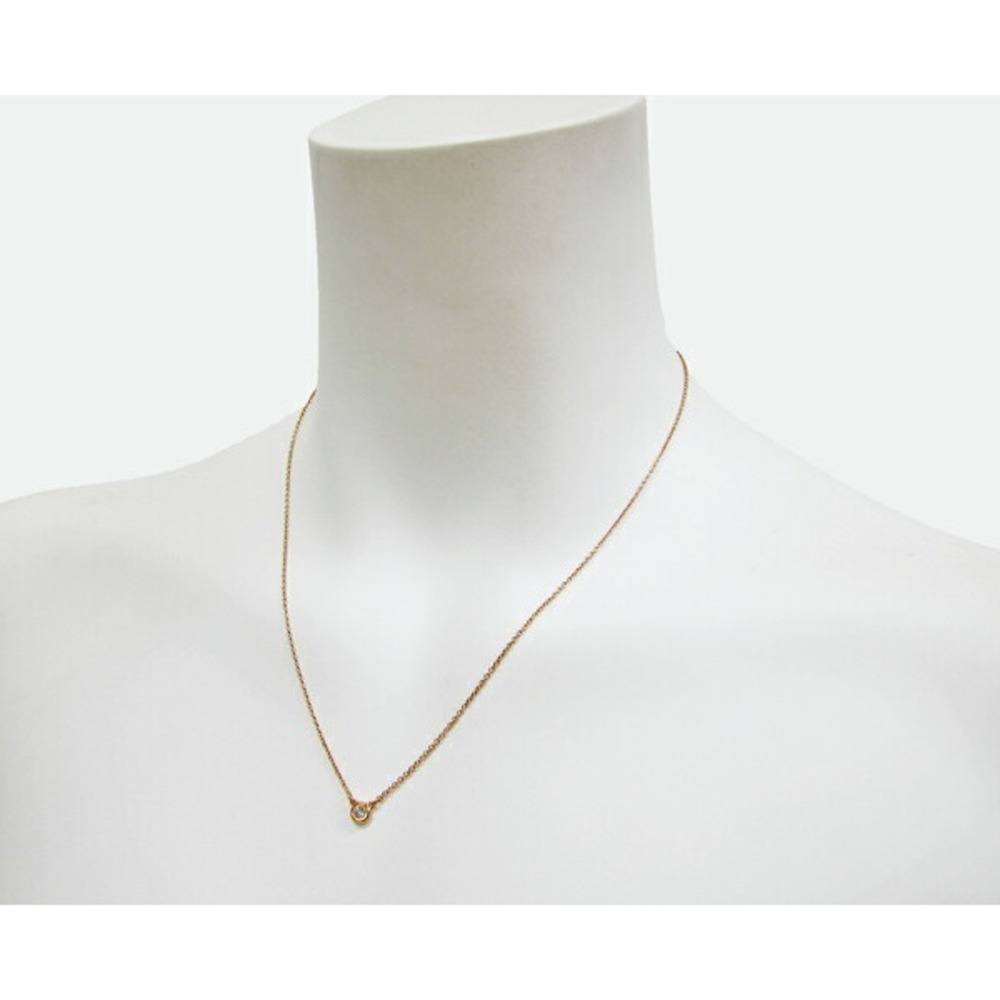 Tiffany Visor Yard Diamond Necklace Rose Gold